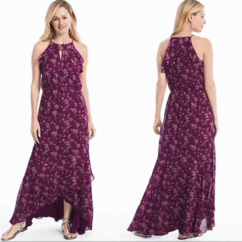 White House Black Market Womens Halter Maxi dress size 2